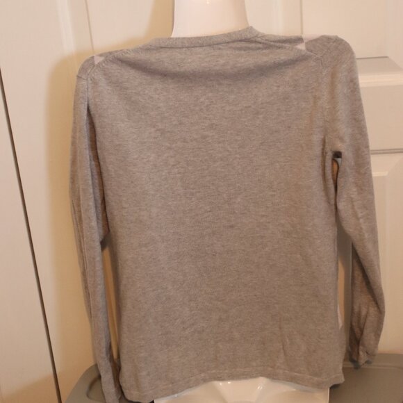 Tommy Hilfiger Womens V-Neck Argyle Sweater Sparkle Preppy Size Medium - Picture 13 of 15